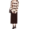 Women's new autumn/Winter 2024 stylish and versatile sweater with a color-blocking round-neck pullover Item Picture